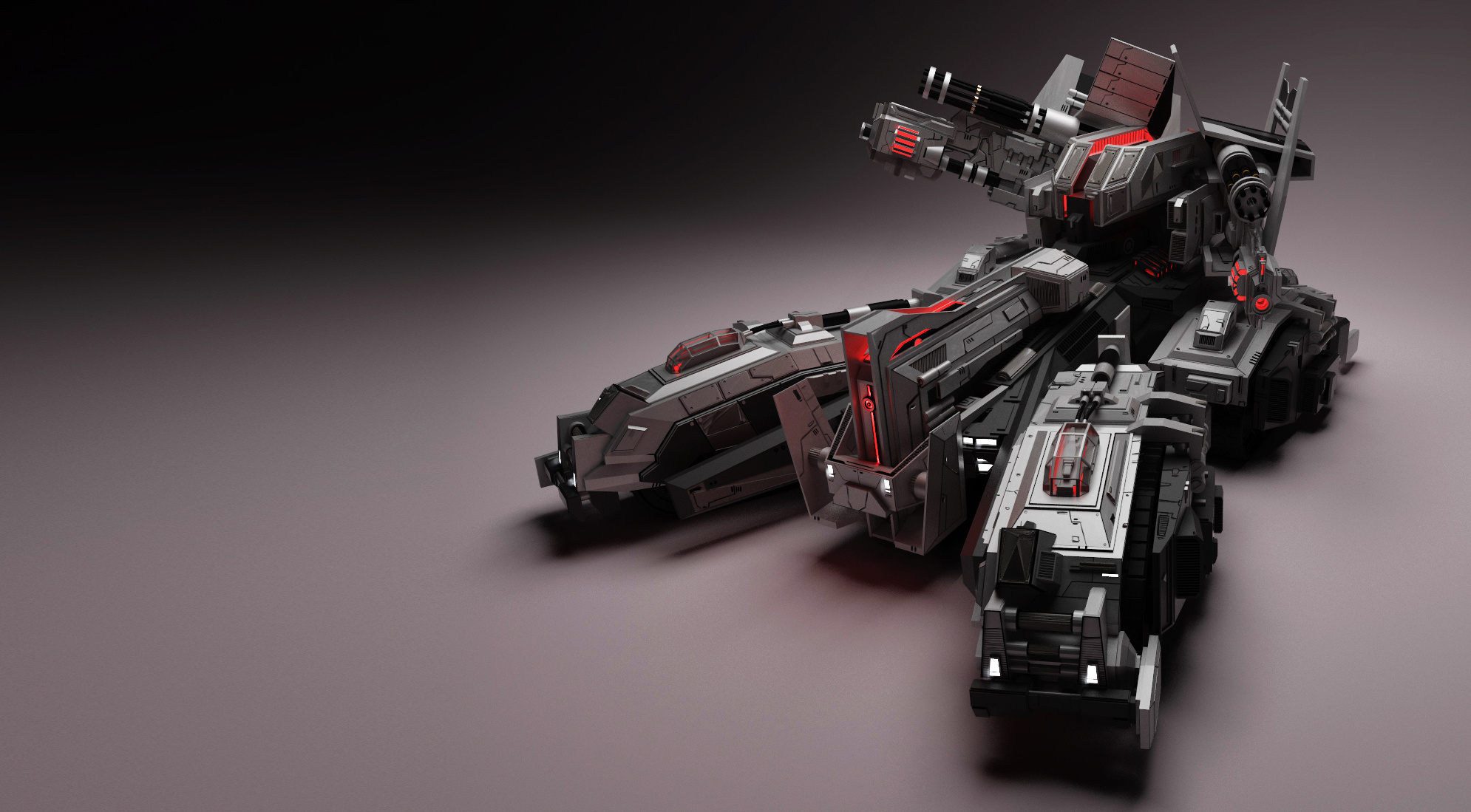 科幻战车 融合三维机械美学的未来之骑